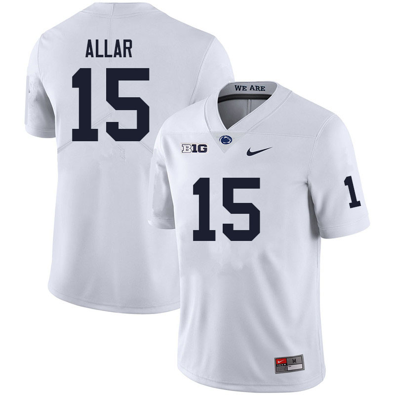 Men #15 Drew Allar Penn State Nittany Lions College Football Jerseys Sale-White